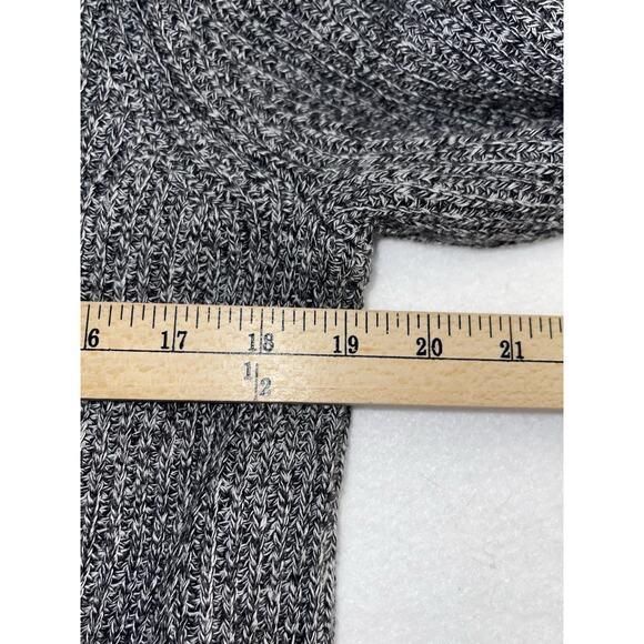 L.L Bean Women's Coastal Cotton Sweater, Cardigan Size M‎ Gray Black Accents VTG - Picture 6 of 10